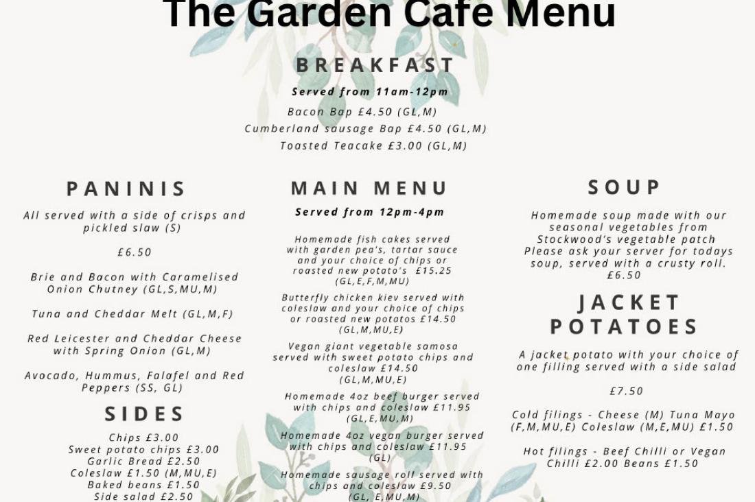 stockwood cafe menu