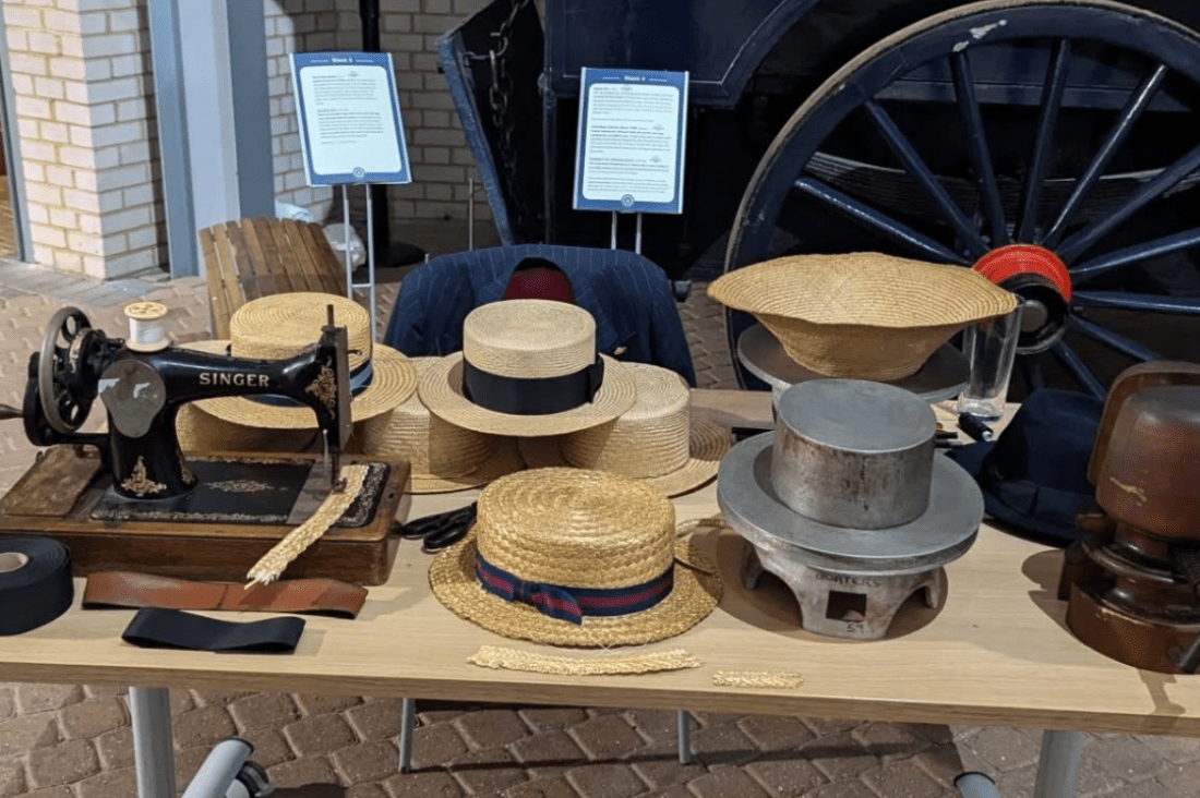 Hats on a table