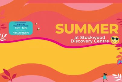 Summer at Stockwood - Banner with colourful waves