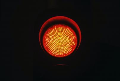 Image of a red traffic light