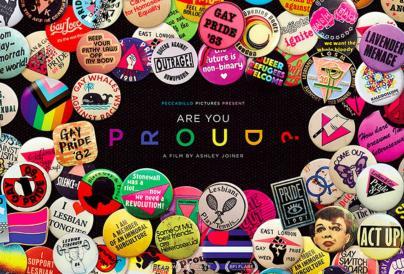 LGBTQ+ pins around a title saying Are You Proud?