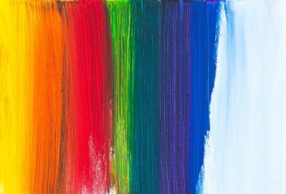 rainbow coloured paint stripes